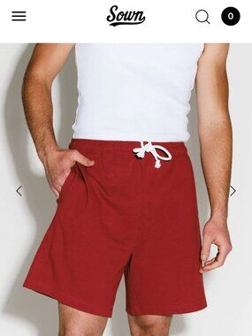 Red Organic Cotton Shorts